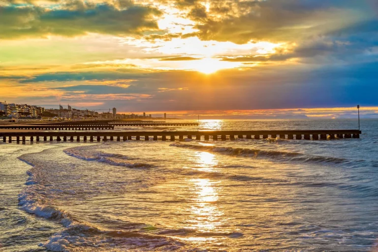 Tramonto sulla spiaggia di Jesolo